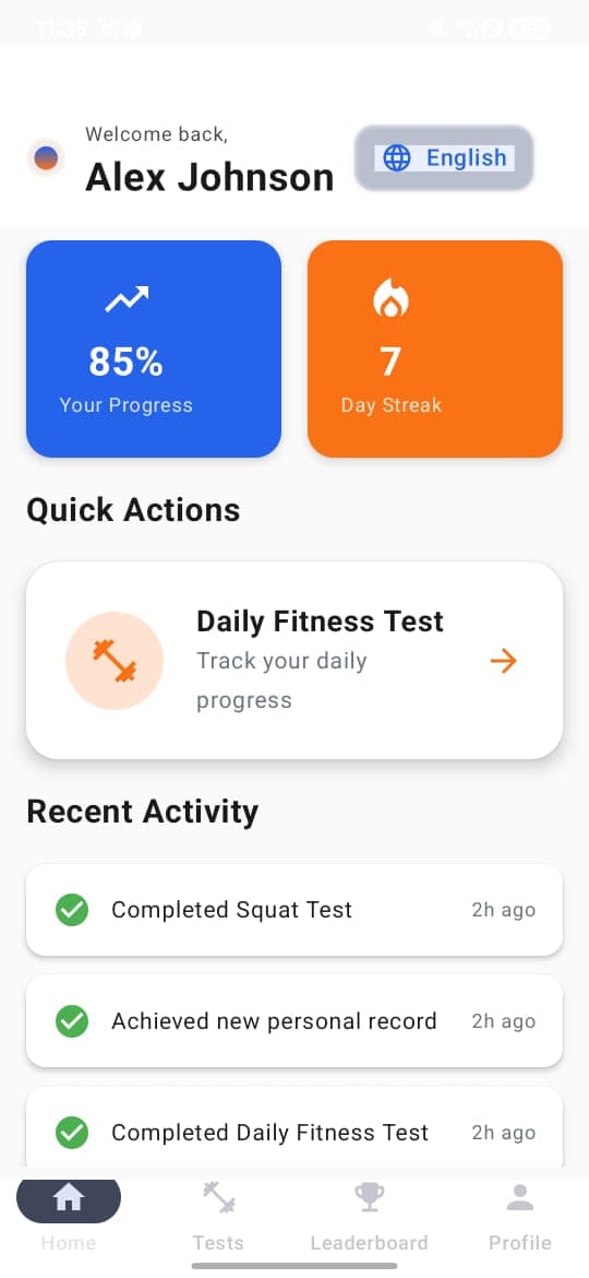 Athlete Connect Main Dashboard